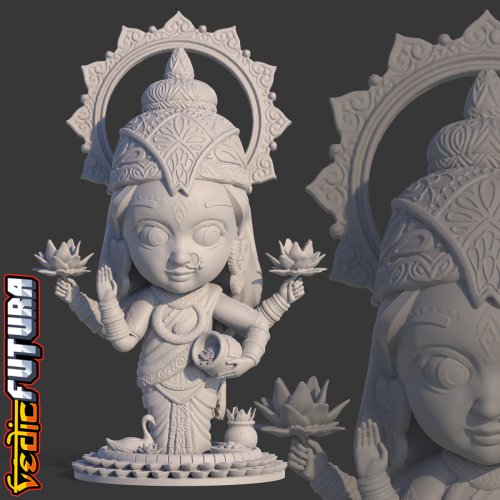 Chibi Lakshmi - Goddess Of Wealth [Easy Paint