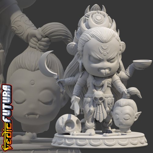 Chibi Kali-Goddess Of Time And Death