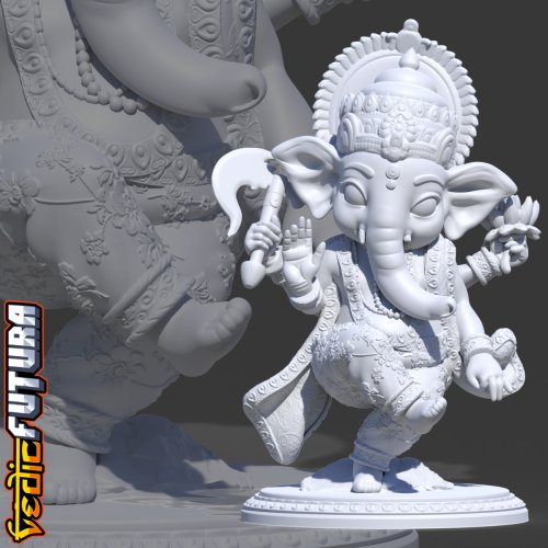 Chibi Ganesh As Nataraja (Lord Of Dance)