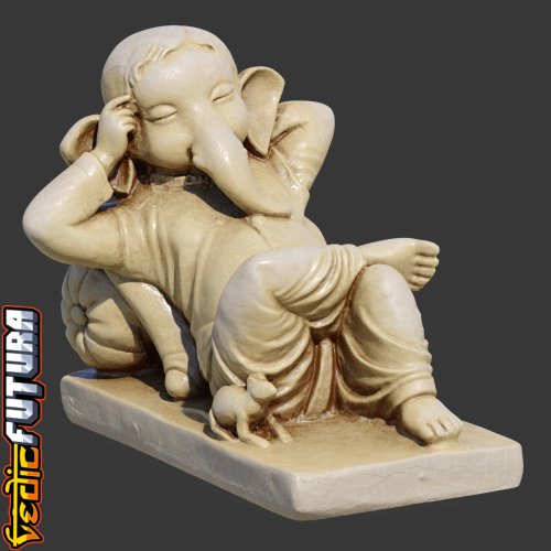 Sleeping Ganesha With Mooshak