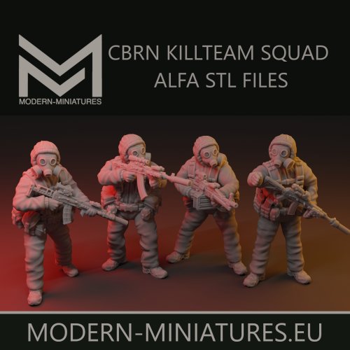 Cbrn Killteam Alfa 28mm Miniature Set