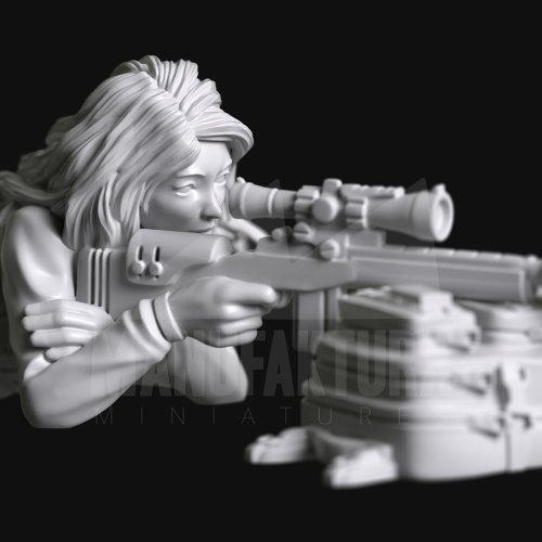 Strife Series 01B - Cute Post-Apocalyptic Stalker Girl With Sniper Rifle