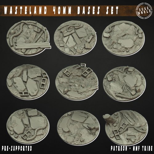 Wasteland  40mm Bases And Toppers Set