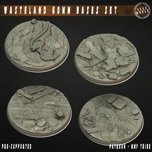 Wasteland 60mm Bases And Toppers Set