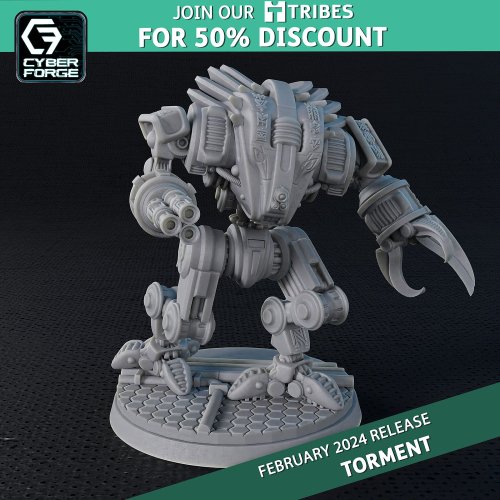 Cyber Forge Five Parsecs From Home K'aplan Assault Bot