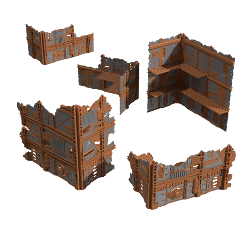 Space P Orks Terrain - Foldable Ruins