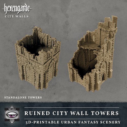 Ruined City Wall Towers