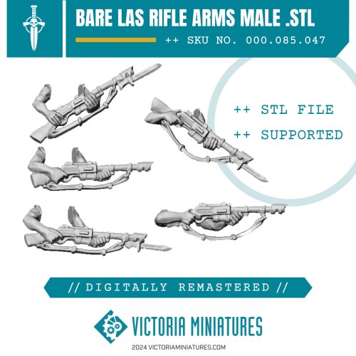 Bare Las Rifle Arms Male Remastered .stl