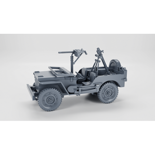 Willys Jeep Mb With Cal.30 Machine Gun And 60mm Mortar (Us, Ww2)