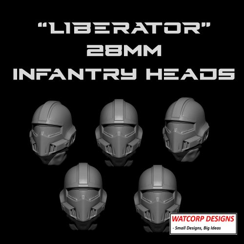 Liberator Heads For 28mm Wargames Infantry